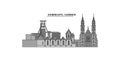 Germany, Lessen city skyline isolated vector illustration, icons Royalty Free Stock Photo
