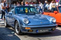 GERMANY, LIMBURG - APR 2017: blue PORSCHE 911 CARERRA COUPE CLASSIC 1964 in Limburg an der Lahn, Hesse, Germany