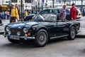 GERMANY, LIMBURG - APR 2017: dark blue TRIUMPH TR4 TR5 1961 in L