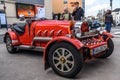 GERMANY, LIMBURG - APR 2017: red vintage BUGATTI TYPE 38 ROADSTER in Limburg an der Lahn, Hesse, Germany