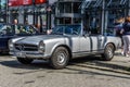 GERMANY, LIMBURG - APR 2017: silver MERCEDES-BENZ W113 230 250 280 SL CABRIO 1963 in Limburg an der Lahn, Hesse, Germany Royalty Free Stock Photo