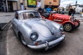 GERMANY, LIMBURG - APR 2017: Silver PORSCHE 356 COUPE 1948 in Li