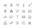 Germany line icons, signs, vector set, outline illustration concept