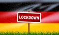 Germany lockdown stopping ncov epidemic or outbreak - 3d Illustration