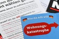 Germany - lose up of various flyers informing about risks of voting for far right political party AfD
