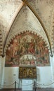 Solomon throne wall painting, Heiligen Geist Hospital, Lubeck, Germany