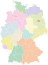 Germany map - federal states and regions