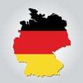 Germany Map Flag Royalty Free Stock Photo