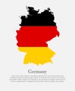 Germany map flag, Europe country vector template Royalty Free Stock Photo