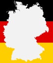 Germany map flag, Europe country vector template Royalty Free Stock Photo