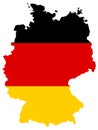 Germany map flag vector illustration Royalty Free Stock Photo