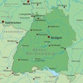 Germany - Map of Germany - `Baden Wurttemberg` - high detailed