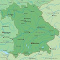 Germany - Map of Germany - `Bayern` - high detailed