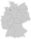 Germany - Map of Germany - `Bremen` - high detailed