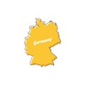 Germany map icon in a flat design. Vector illustration Royalty Free Stock Photo