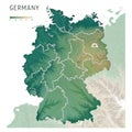 Germany map isolated on transparent background Royalty Free Stock Photo