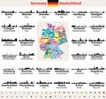 Nemecko najväčší mesta panorámy vektor sada 