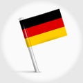 Germany map pin flag. 3D realistic vector illustration Royalty Free Stock Photo