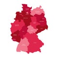 Germany - map of states and city states