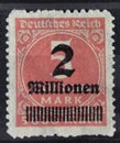 1923 Germany 5 mark OVP 2 Millionen MNH Stamp Royalty Free Stock Photo