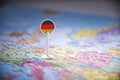 Germany marked with a flag on the map Royalty Free Stock Photo