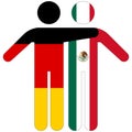 Germany - Mexico friendship concept