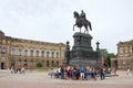 Germany. Monument to King Johann of Saxony in front of the Semper Opera on Theater Square in Dresden. 16 June 2016.