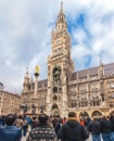 Germany, Munich - MAR 12 : New Town Hall. Mariinsky column on March 12, 2012 in Munich