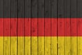 Germany national flag on old wood background