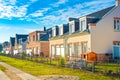 newly built houses in rows Royalty Free Stock Photo