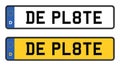 Germany number plate