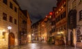One of the picturesque streets in historical center of Nuremberg, Germany