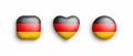 Germany Official National Flag 3D Vector Glossy Icons Isolate On Background Royalty Free Stock Photo