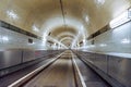 Germany. Old tunnel under the river Elbe in Hamburg. February 13, 2018