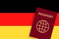 Germany Passport. German Flag Background. Vector illustration