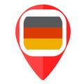 Germany pin marker pointer locator flag