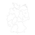 Germany political map of administrative divisions