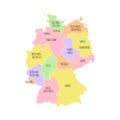 Germany political map. Low detailed Royalty Free Stock Photo