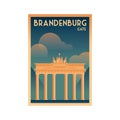 germany poster design - brandenburg gate. Vector illustration decorative design