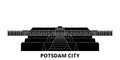 Germany, Potsdam City flat travel skyline set. Germany, Potsdam City black city vector illustration, symbol, travel