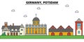 Germany, Potsdam. City skyline architecture . Editable