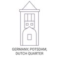 Germany, Potsdam, Dutch Quarter travel landmark vector illustration Royalty Free Stock Photo