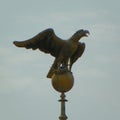 Germany, Potsdam, Sanssouci Park, New Palace, sculpture of a golden eagle on the dome of the palace Royalty Free Stock Photo