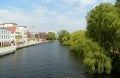 Germany, Potsdam, view of the Alte Fahrt from the bridge on the Bundesstrasse Royalty Free Stock Photo