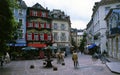 Germany: The Predestrian zone with shops and restaurants in Baden-Baden City