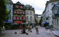 Germany: The Predestrian zone with shops, restaurants, hotels in Baden-Baden Royalty Free Stock Photo