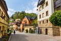 Germany, provincial town street, european style Royalty Free Stock Photo