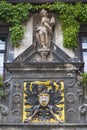 A fragment of the facade of the old town hall of Quedlinburg