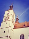 Germany Regensburg Altstadt Tower along Rhine river and Danube river