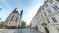 Germany Regensburg Neupfarrplatz a historical landmark along Rhine river and Danube river